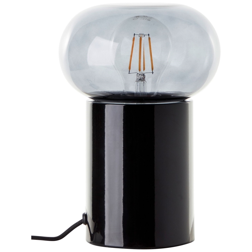 Brilliant - Stolna lampa KNUT 1xE27/25W/230V crna/prozirna