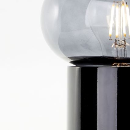 Brilliant - Stolna lampa KNUT 1xE27/25W/230V crna/prozirna