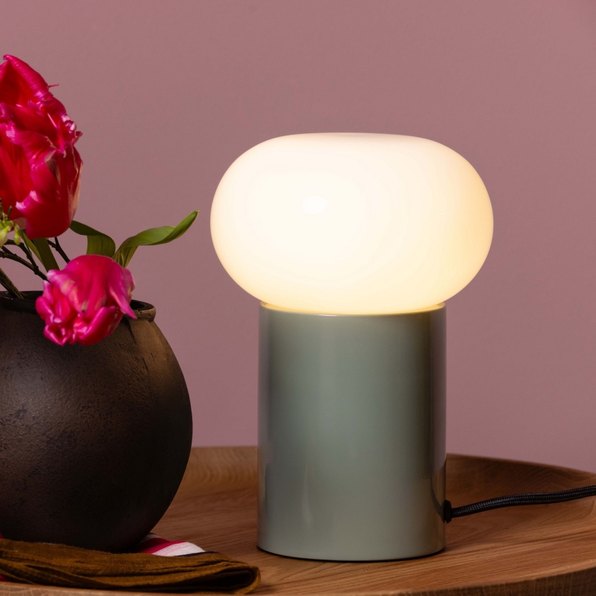Brilliant - Stolna lampa KNUT 1xE27/25W/230V zelena/bijela