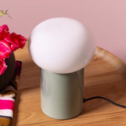 Brilliant - Stolna lampa KNUT 1xE27/25W/230V zelena/bijela
