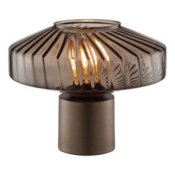 Brilliant - Stolna lampa LYN 1xE27/20W/230V smeđa/dimna smeđa