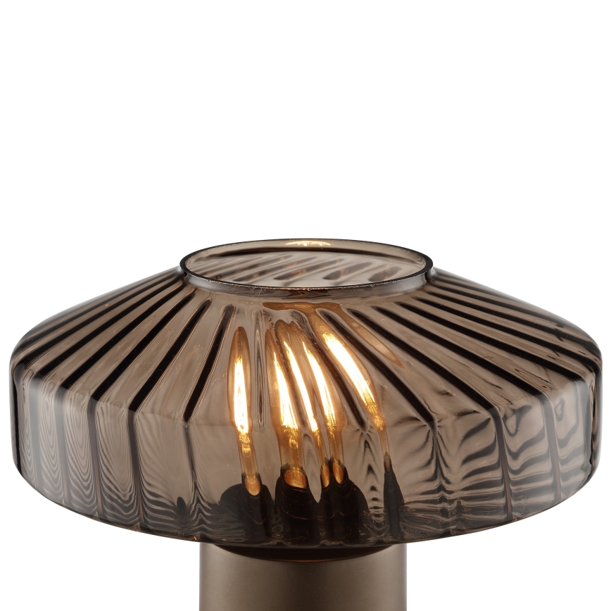 Brilliant - Stolna lampa LYN 1xE27/20W/230V smeđa/dimna smeđa