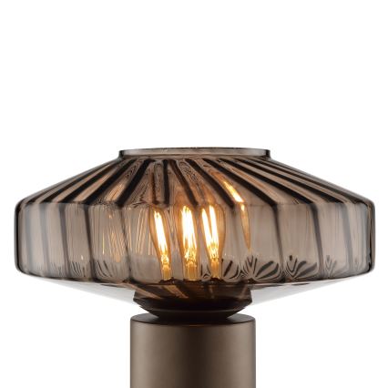 Brilliant - Stolna lampa LYN 1xE27/20W/230V smeđa/dimna smeđa