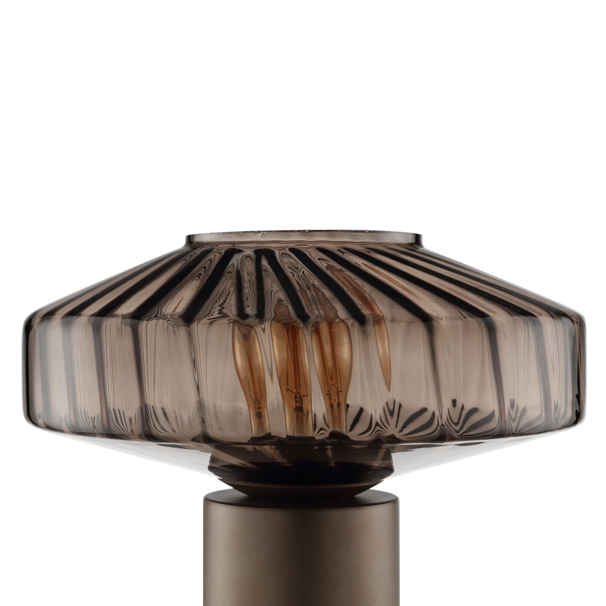 Brilliant - Stolna lampa LYN 1xE27/20W/230V smeđa/dimna smeđa