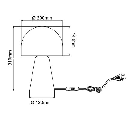 Brilliant - Stolna lampa NALAM 1xE14/40W/230V bež/jasen