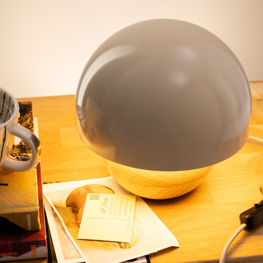 Brilliant - Stolna lampa NALAM 1xE14/40W/230V siva/jasen