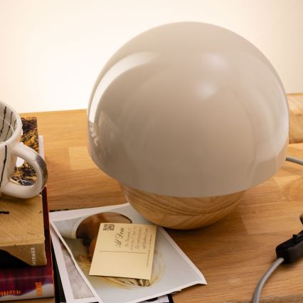 Brilliant - Stolna lampa NALAM 1xE14/40W/230V siva/jasen