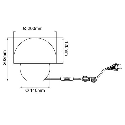 Brilliant - Stolna lampa NALAM 1xE14/40W/230V siva/jasen