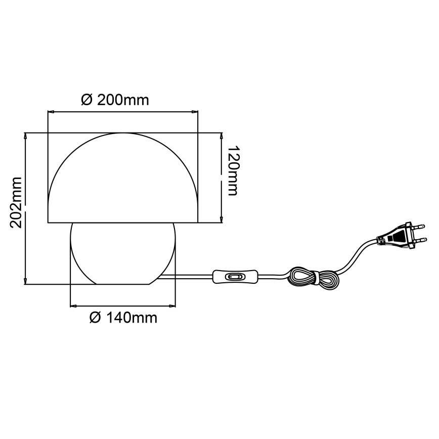 Brilliant - Stolna lampa NALAM 1xE14/40W/230V siva/jasen