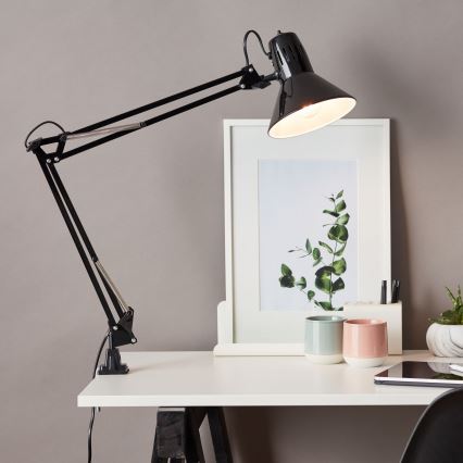 Brilliant - Stolna lampa sa stezaljkom HOBBY 1xE27/40W/230V crna