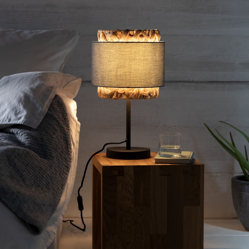 Brilliant - Stolna lampa WATERLILLY 1xE27/60W/230V siva