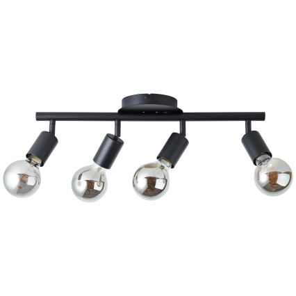 Brilliant - Stropna reflektorska svjetiljka 4xE27/28W/230V crna