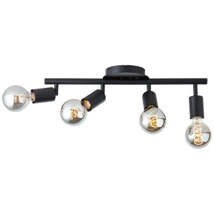 Brilliant - Stropna reflektorska svjetiljka 4xE27/28W/230V crna