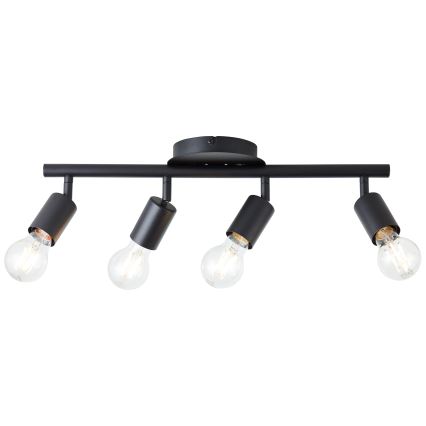 Brilliant - Stropna reflektorska svjetiljka 4xE27/28W/230V crna
