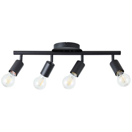 Brilliant - Stropna reflektorska svjetiljka 4xE27/28W/230V crna