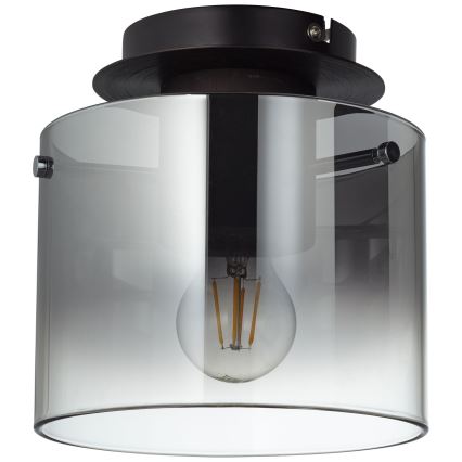 Brilliant - Stropna svjetiljka BETH 1xE27/60W/230V crna/zadimljeno staklo