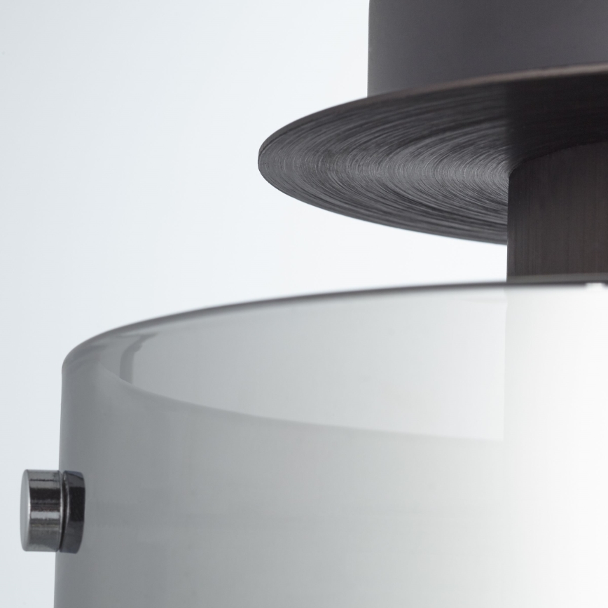 Brilliant - Stropna svjetiljka BETH 1xE27/60W/230V Ø 20 cm crna/zadimljeno staklo