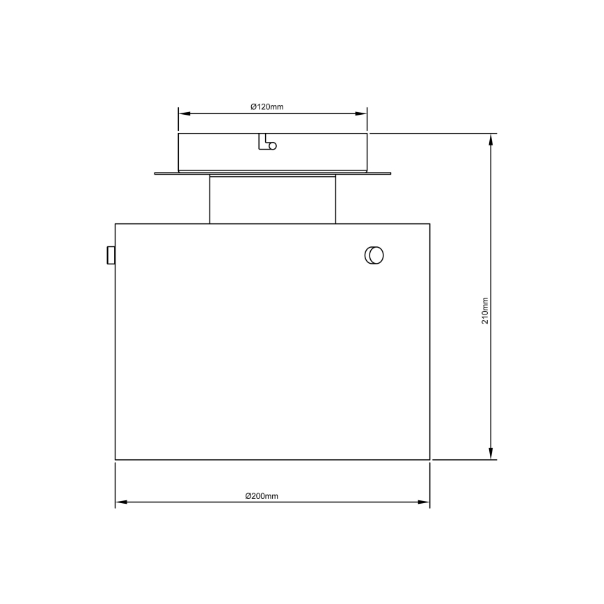 Brilliant - Stropna svjetiljka BETH 1xE27/60W/230V Ø 20 cm crna/zadimljeno staklo