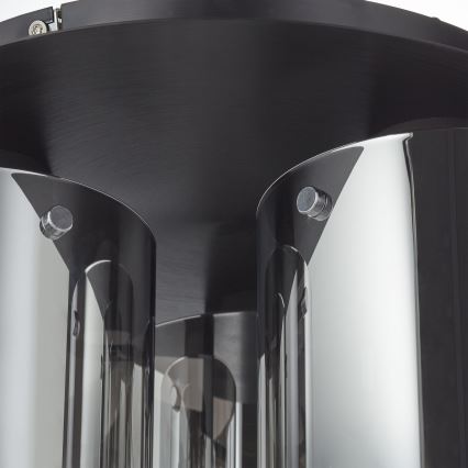 Brilliant - Stropna svjetiljka BETH 3xE27/60W/230V Ø 37 cm crna/dimna