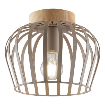 Brilliant - Stropna svjetiljka NORDIC CAGE 1xE27/20W/230V Ø 25 cm bež
