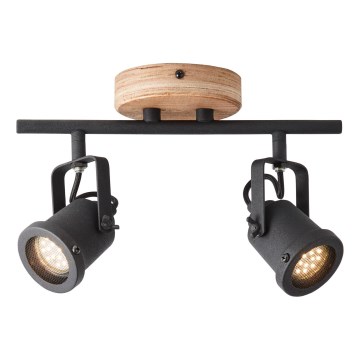 Brilliant - Stropni spot INGE 2xGU10/6W/230V borovina