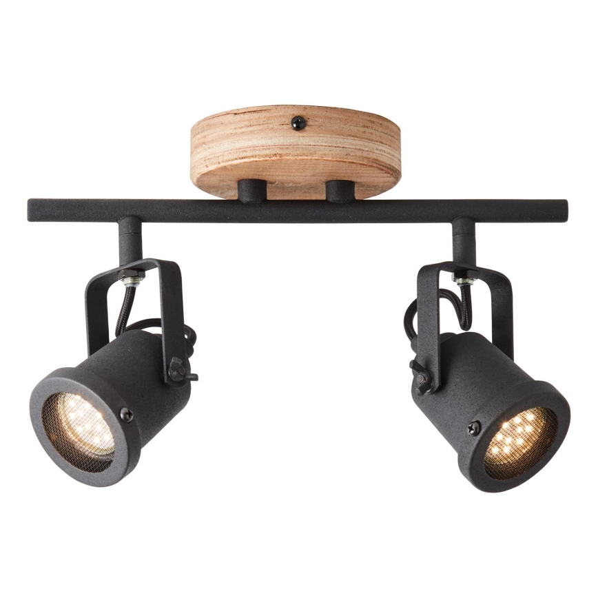 Brilliant - Stropni spot INGE 2xGU10/6W/230V borovina