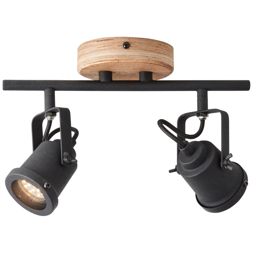 Brilliant - Stropni spot INGE 2xGU10/6W/230V borovina