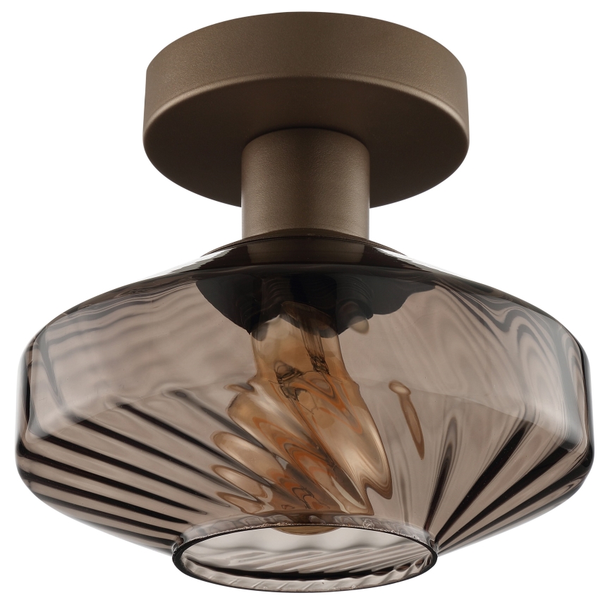Brilliant - Stropno svjetlo LYN 1xE27/20W/230V promjer 28 cm smeđa/zadimljena smeđa