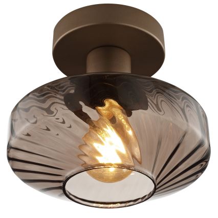 Brilliant - Stropno svjetlo LYN 1xE27/20W/230V promjer 28 cm smeđa/zadimljena smeđa