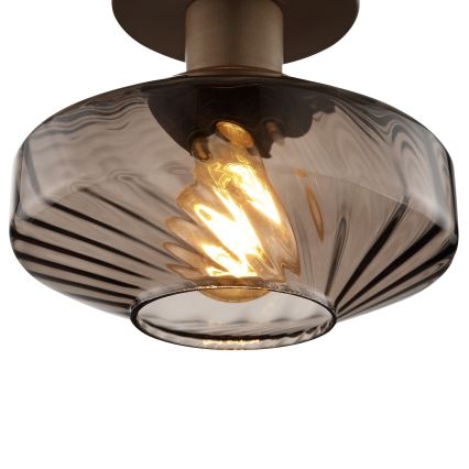 Brilliant - Stropno svjetlo LYN 1xE27/20W/230V promjer 28 cm smeđa/zadimljena smeđa