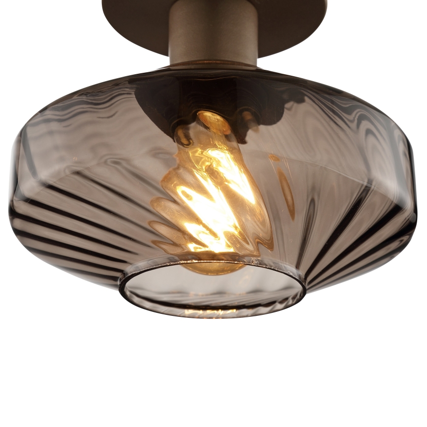 Brilliant - Stropno svjetlo LYN 1xE27/20W/230V promjer 28 cm smeđa/zadimljena smeđa
