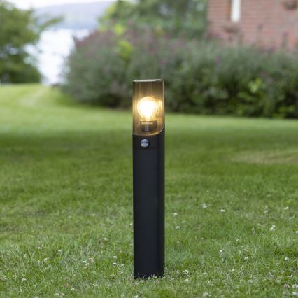 Brilliant - Vanjska lampa sa senzorom MINOU 1xE27/10W/230V IP44 crna/dimna