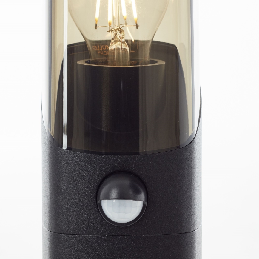 Brilliant - Vanjska lampa sa senzorom MINOU 1xE27/10W/230V IP44 crna/dimna