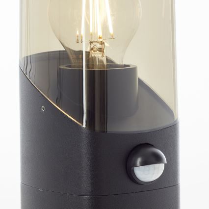 Brilliant - Vanjska lampa sa senzorom MINOU 1xE27/10W/230V IP44 crna/dimna