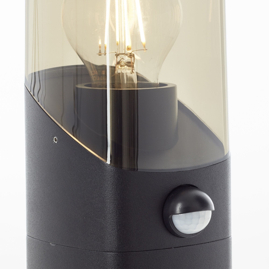 Brilliant - Vanjska lampa sa senzorom MINOU 1xE27/10W/230V IP44 crna/dimna