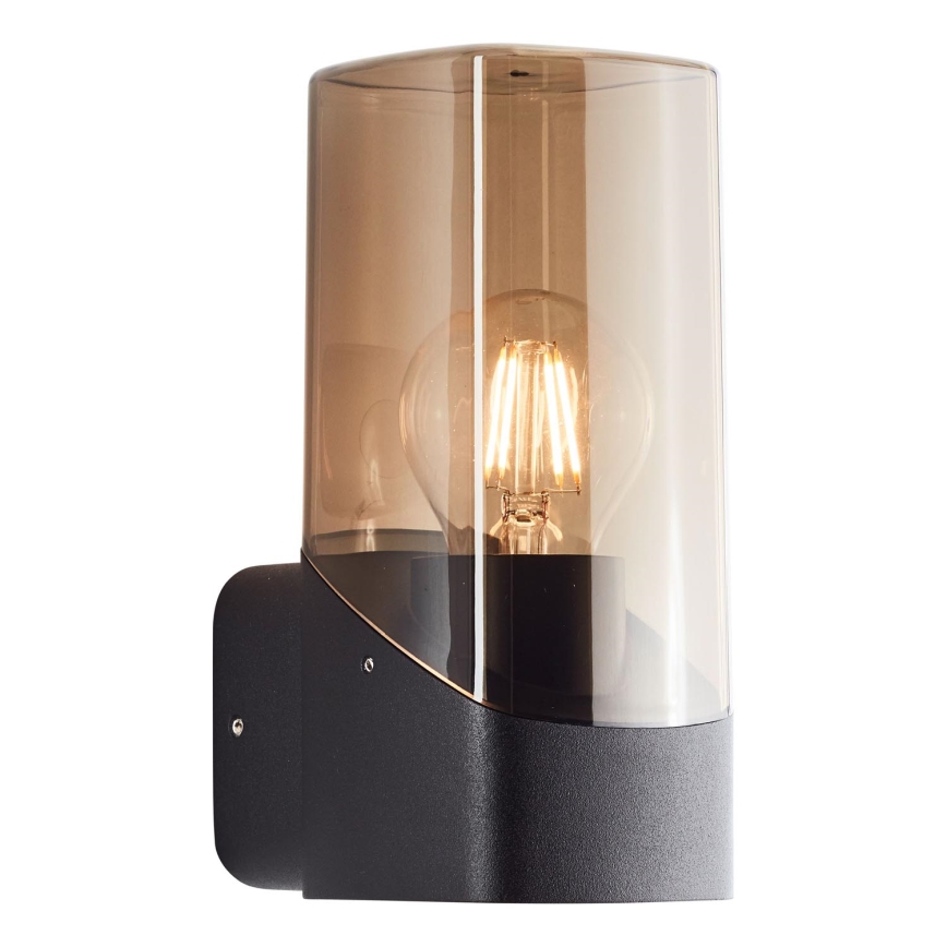 Brilliant - Vanjska zidna svjetiljka MINOU 1xE27/10W/230V IP44 crna/dimna