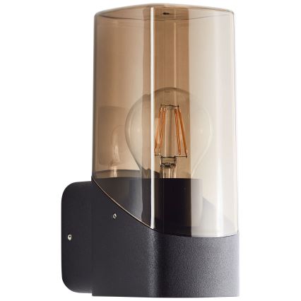 Brilliant - Vanjska zidna svjetiljka MINOU 1xE27/10W/230V IP44 crna/dimna