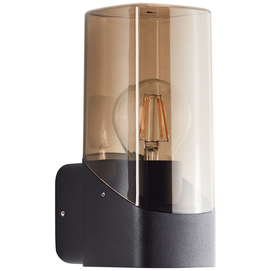 Brilliant - Vanjska zidna svjetiljka MINOU 1xE27/10W/230V IP44 crna/dimna