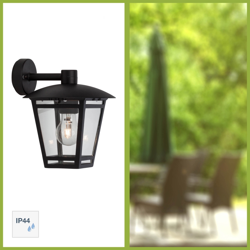 Brilliant - Vanjska zidna svjetiljka RILEY 1xE27/40W/230V IP44 crna