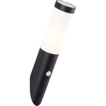 Brilliant - Vanjska zidna svjetiljka sa senzorom KALEO 1xE27/10W/230V IP44 crna