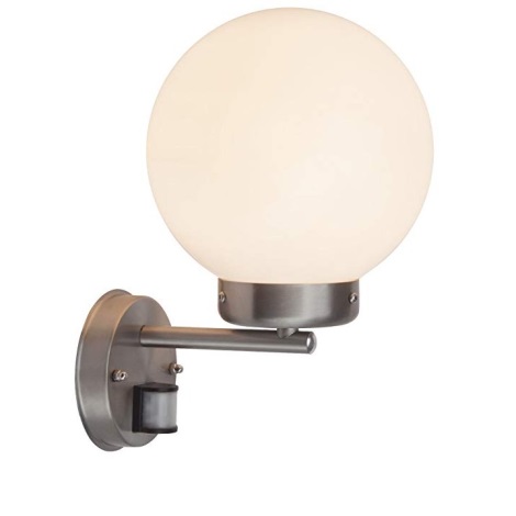 Brilliant - Vanjska zidna svjetiljka sa senzorom MADISON 1xE27/60W/230V IP44