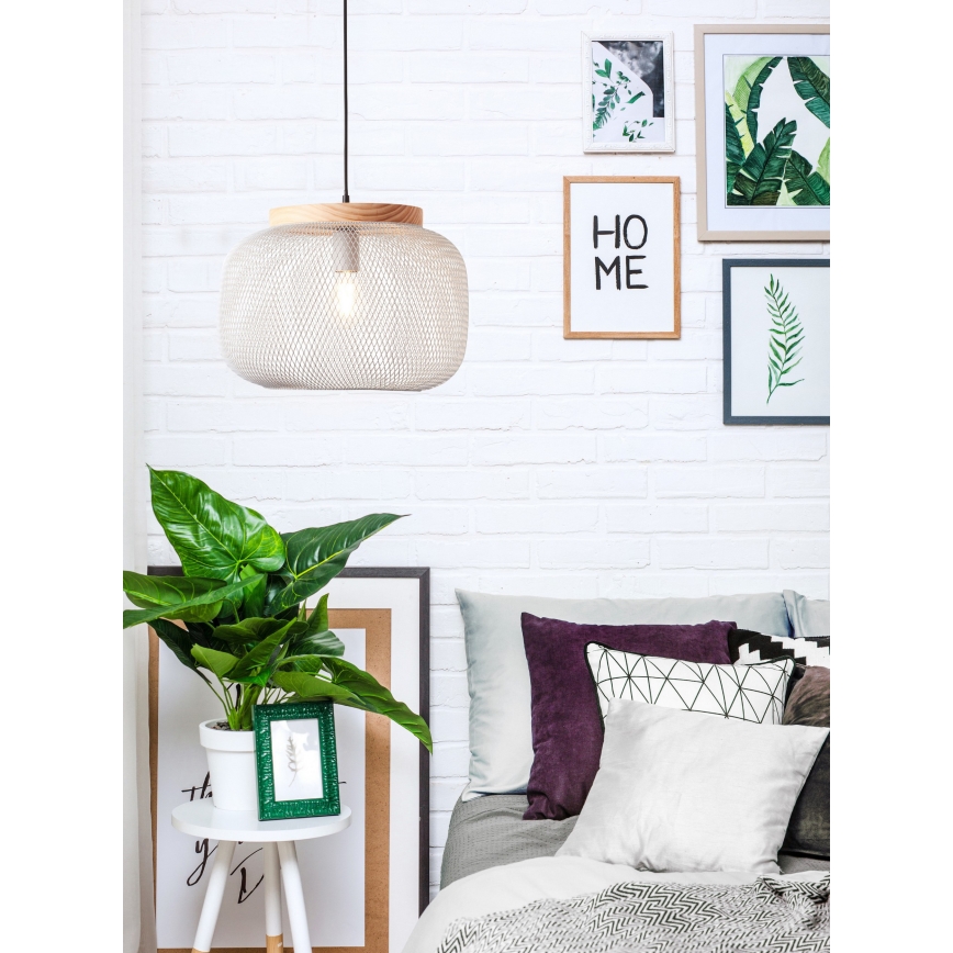 Brilliant - Viseća svjetiljka na kabelu GIADA 1xE27/40W/230V Ø 39 cm, siva