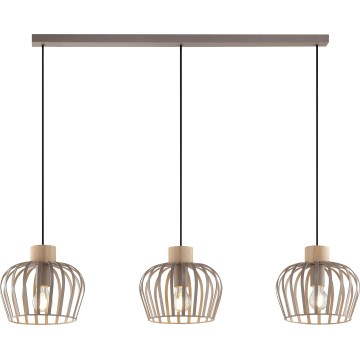 Brilliant - Viseća svjetiljka na kabelu NORDIC CAGE 3xE27/20W/230V bež