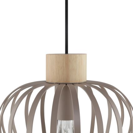 Brilliant - Viseća svjetiljka na kabelu NORDIC CAGE 3xE27/20W/230V bež