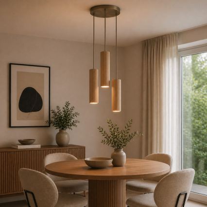 Brilliant - Viseći luster LAKEWOOD 3xGU10/10W/230V Ø 28 cm smeđi