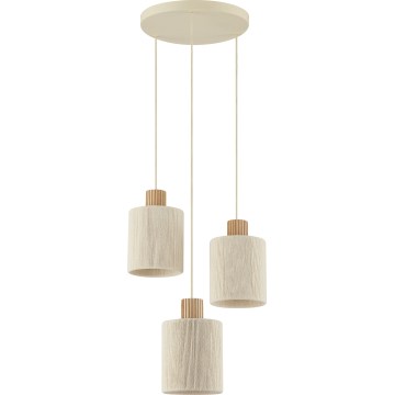 Brilliant - Viseći luster na sajli ARLO 3xE27/20W/230V, promjer 40 cm, krem boje