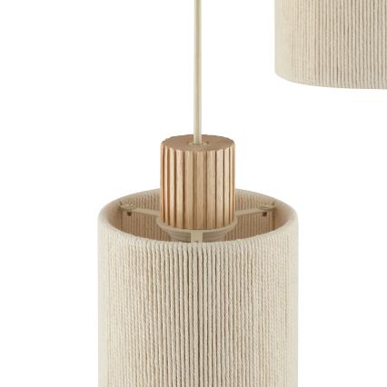 Brilliant - Viseći luster na sajli ARLO 3xE27/20W/230V, promjer 40 cm, krem boje