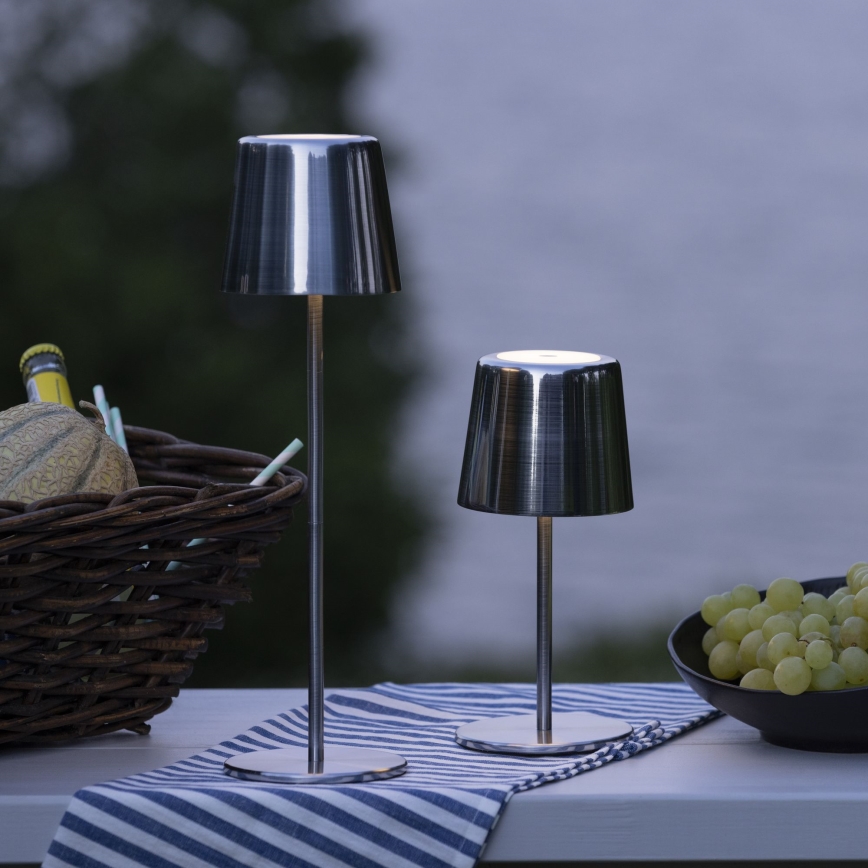Brilliant - LED vanjska dodirna lampa s prigušivanjem XAANA LED/4W/5V 3000/4000/6500K 2600 mAh IP44 sjajni krom