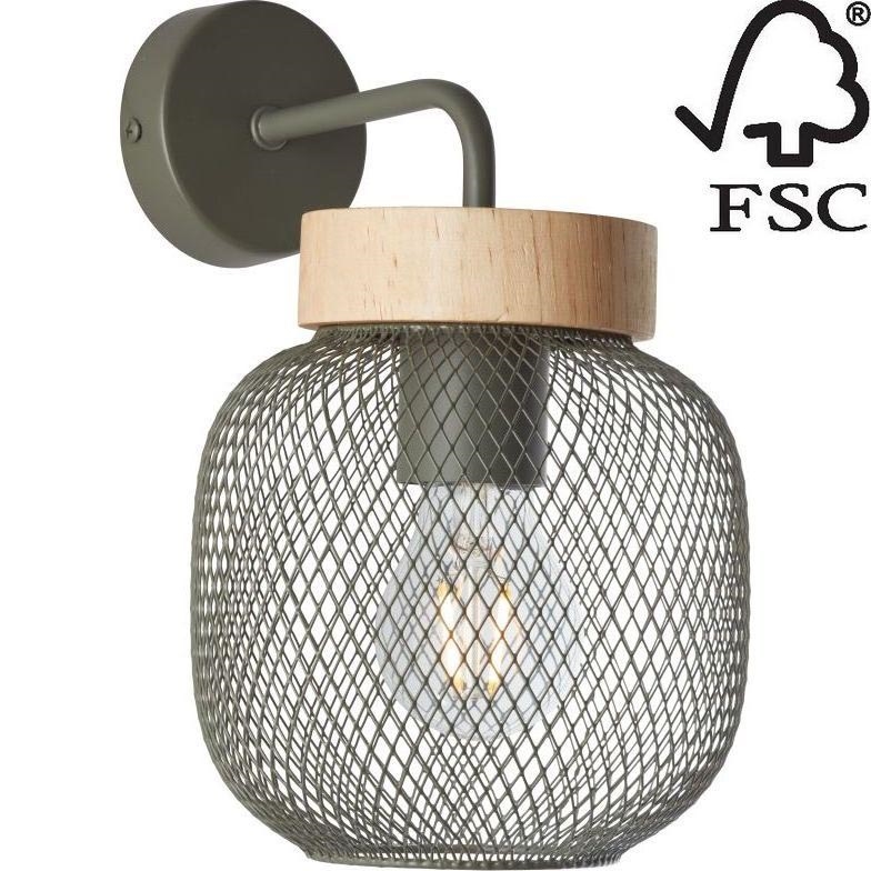 Brilliant - Zidna lampa GIADA 1xE27/40W/230V zelena - FSC certificirano