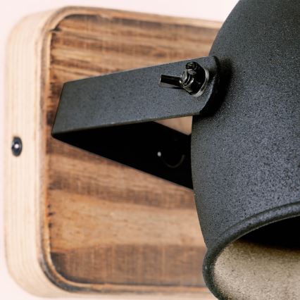 Brilliant - Zidna reflektorska svjetiljka CROWTON 1xGU10/6W/230V borovina